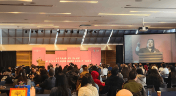 Participants à la conférence #leCanadaquenoussouhaitons faisant face à la personne conférencière